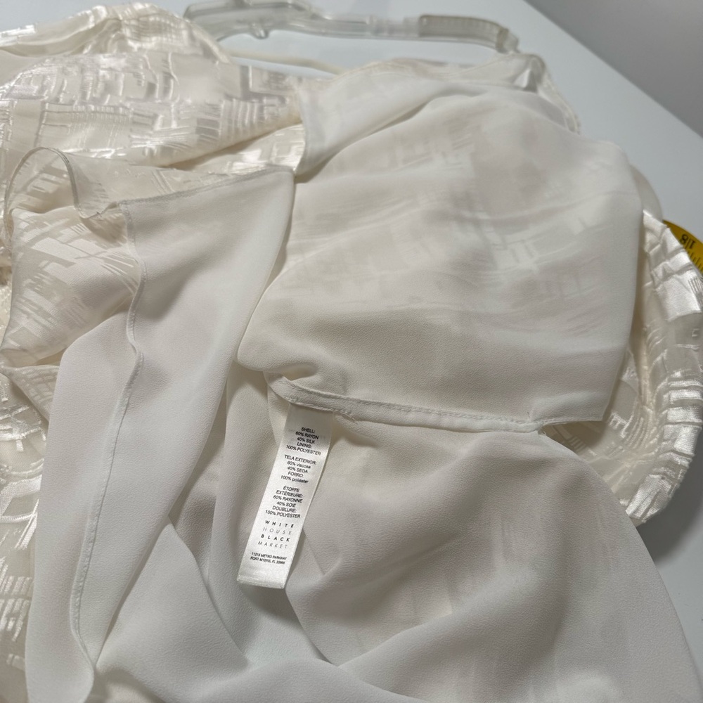 Long Sleeve Cream Blouse - Picture 8 of 10